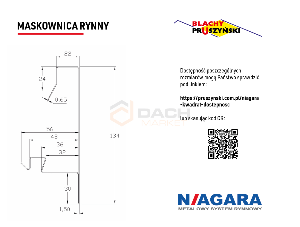 Maskownica czołowa Blachy Pruszyński NIAGARA KWADRATOWA